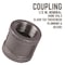 B & K STZ Industries 1/2 in. FIP each X 1/2 in. D FIP Black Malleable Iron Coupling 312UPCO-12 - alternate 7
